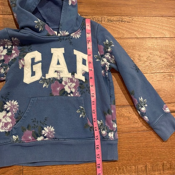 Gap Kids Girls Hooded Flowered Sweatshirt- Size Small - Picture 9 of 16
